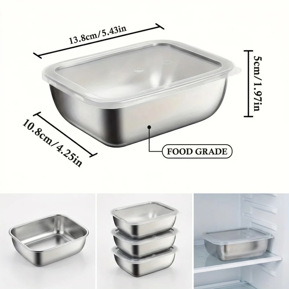 6PCS Stainless Steel Food Stor - Kitchen Gadgets Organizer review and price