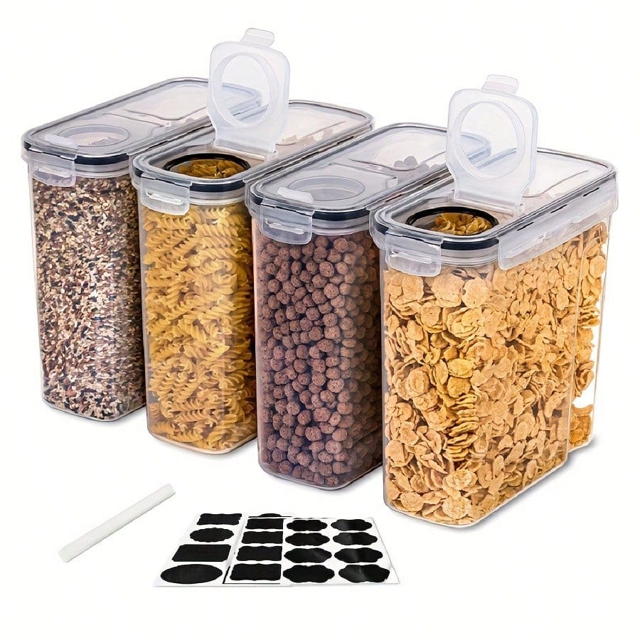 4 Pack Airtight Cereal & Dry F - Kitchen Gadgets Organizer review and price